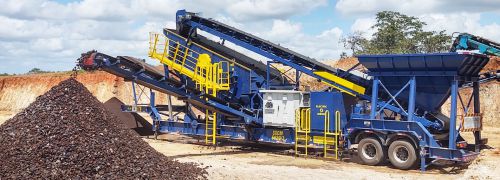 Sistema de processamento de materiais Simplex com transportadores de correia