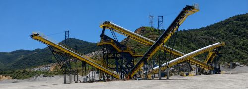 Sistema de processamento de materiais Simplex com transportadores de correia
